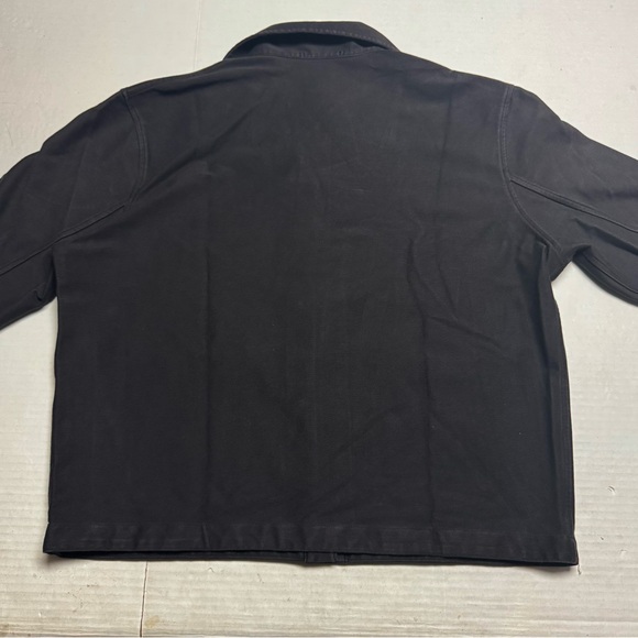 UNIQLO Jersey Relaxed Short Button Up Jacket In Black Size: Large - Picture 2 of 12